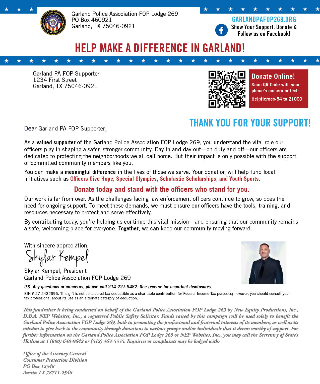 Donation Letter